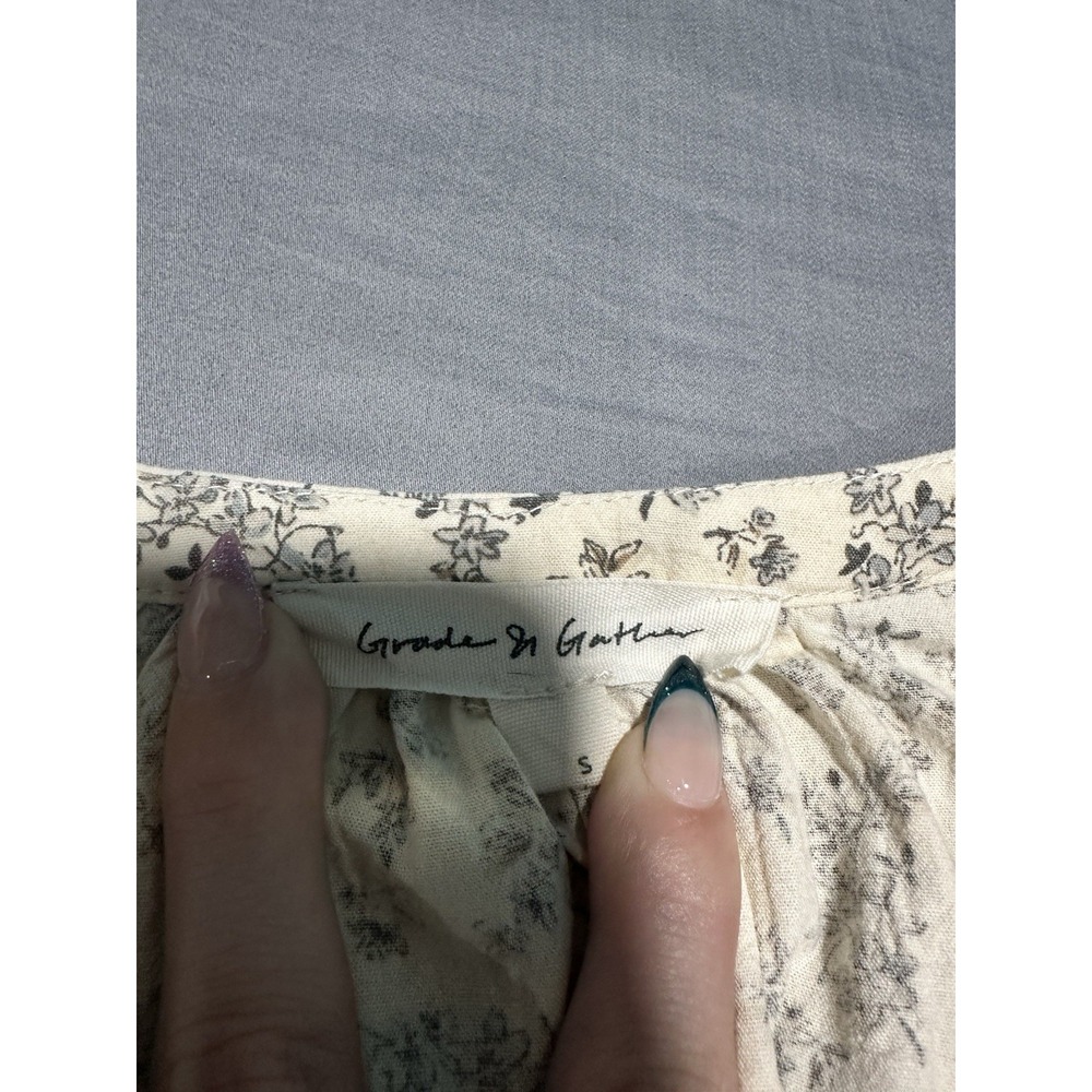 Grade And Gather Neutral Floral Maxi Dress Cottage S - Picture 4 of 7